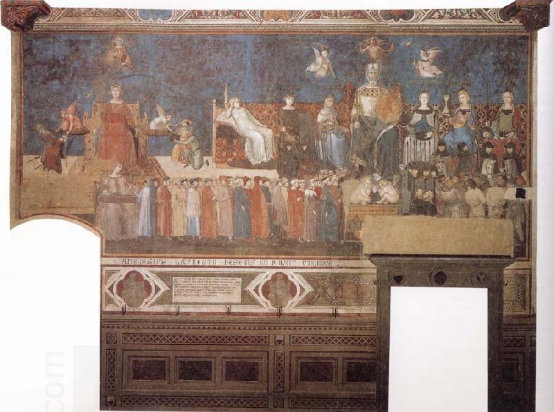 Ambrogio Lorenzetti Allegory of Good Government oil painting picture